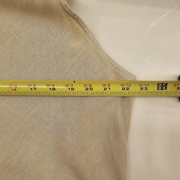 Cut Loose Women's XL  Solid Linen - V-Neck Bias Tank Lagenlook - Picture 10 of 10